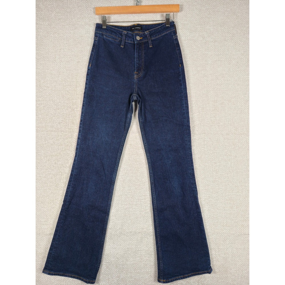 Free‎ Assembly Womens Dark Wash Slim Flare High Rise Jeans Size 4